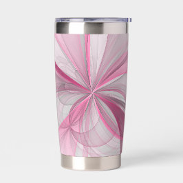 Botella Aislada Diseño de fractal gris rosa claro abstracto modern