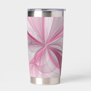 Botella Aislada Diseño de fractal gris rosa claro abstracto modern