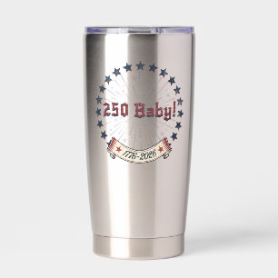 Botella Aislada Diseño de fuegos artificiales patrióticos 250 Baby