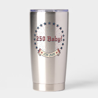 Botella Aislada Diseño de fuegos artificiales patrióticos 250 Baby