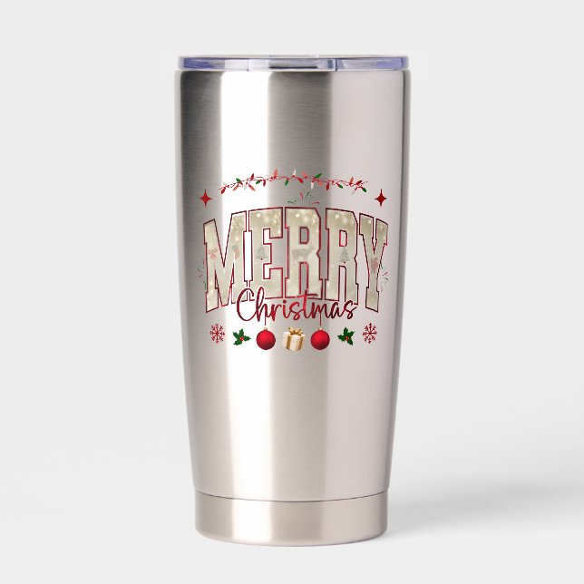 Botella Aislada Diseño festivo para fiestas navideñas (Frente)