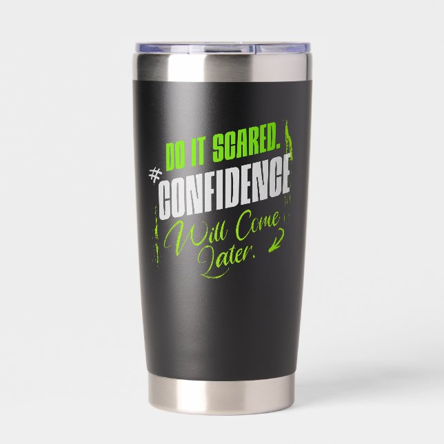 Botella Aislada Do It Scared - Motivational Confidence Inspiration (Frente)