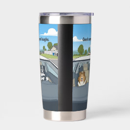 Botella Aislada Dog lovers water bottle, Sheltie & border collie