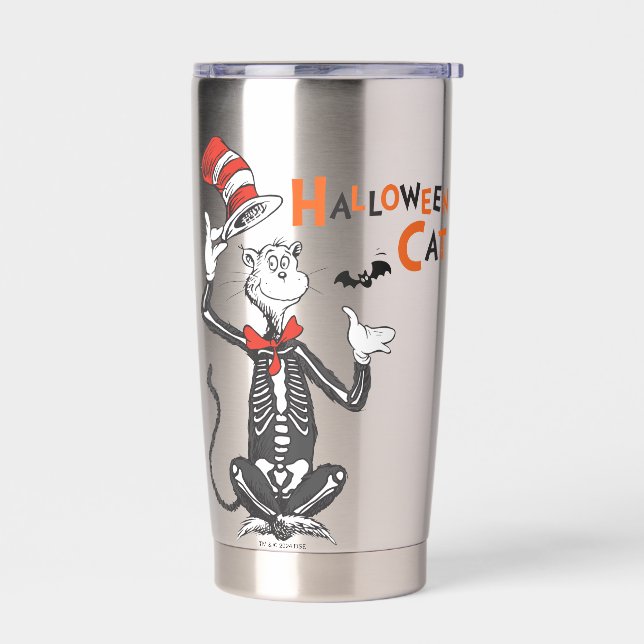 Botella Aislada Dr. Seuss | Gato en el sombrero de Halloween (Izquierdo)