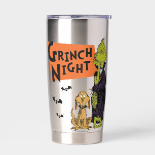 Botella Aislada Dr. Seuss   Gráfica nocturna de Hallowen Grinch