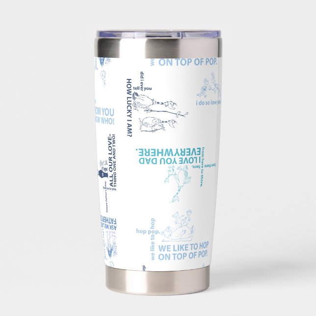 Botella Aislada Dr. Seuss | Patrón de cotización del día del padre (Frente)