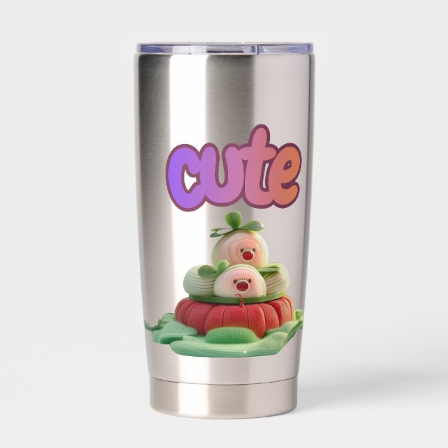 Botella Aislada Dulces Delicias Arte Kawaii 3D (Frente)