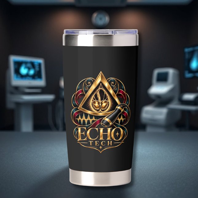 Botella Aislada Echo Tech - Ecocardiografista - Sonografista (Echo Tech - Echocardiographer - Sonographer Insulated Tumbler )