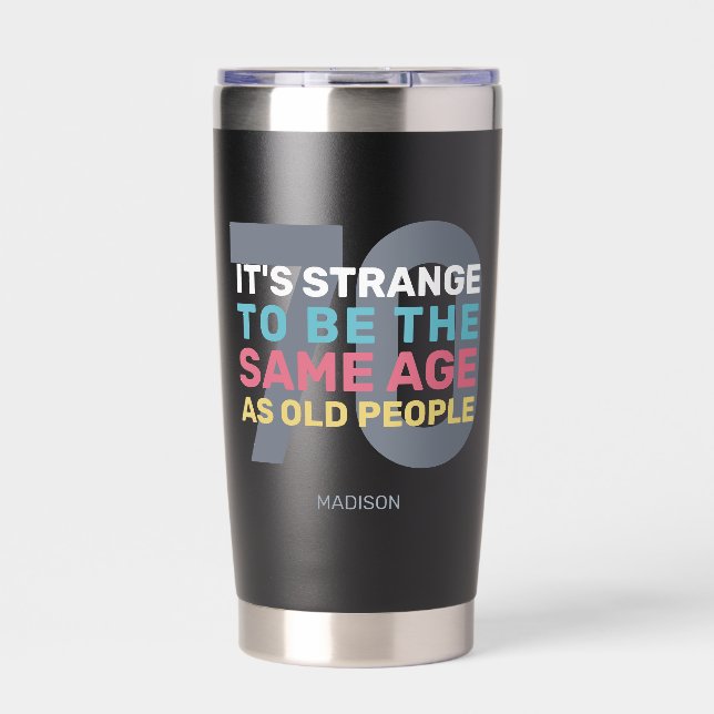 Botella Aislada Edad de personalizado y nombre Funny Cumpleaños Se (Frente)