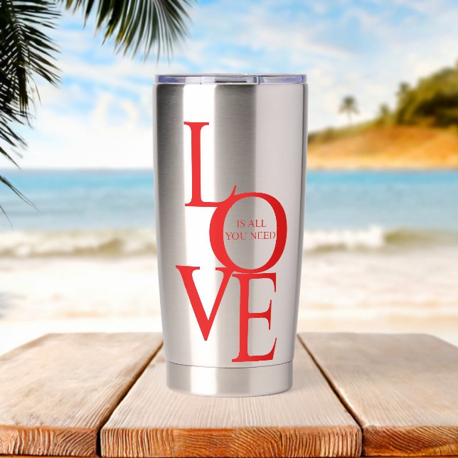 Botella Aislada El amor es todo lo que necesitas (Playa (girada))