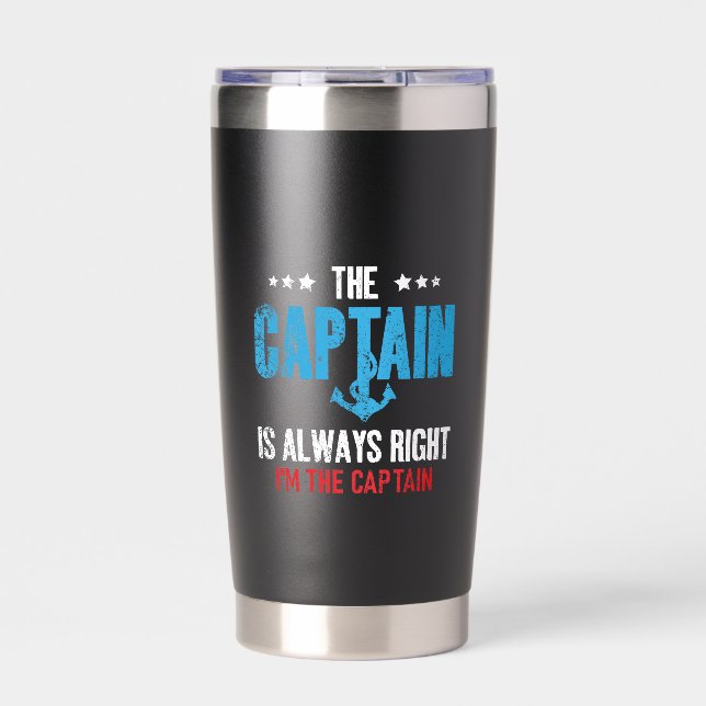 Botella Aislada El Capitán Siempre Tiene Razón Soy El Capitán (Frente)