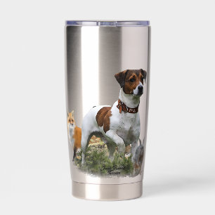 Botella Aislada El Jack Russell Terrier, el arte