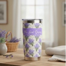 El Mejor Acero Inoxidable Floral Lavanda Abuela 