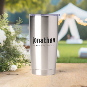Botella Aislada El mejor hombre Minimalista moderno hace regalos p