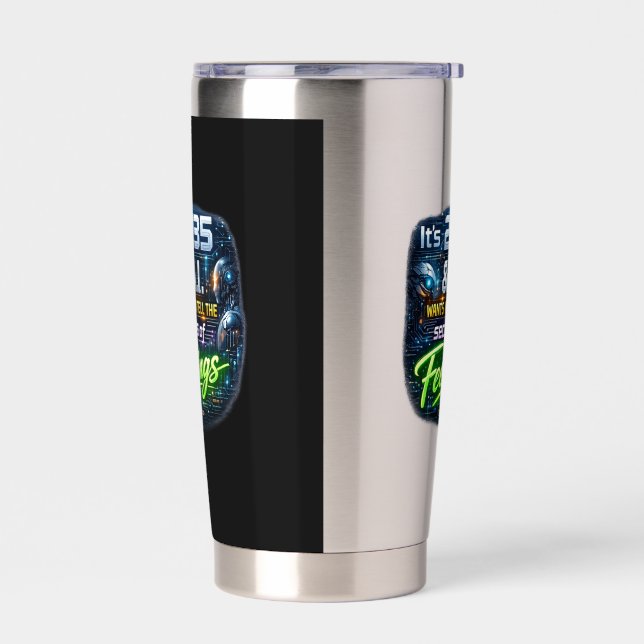 Botella Aislada El Tumbler Citado de "IA" (Izquierdo)