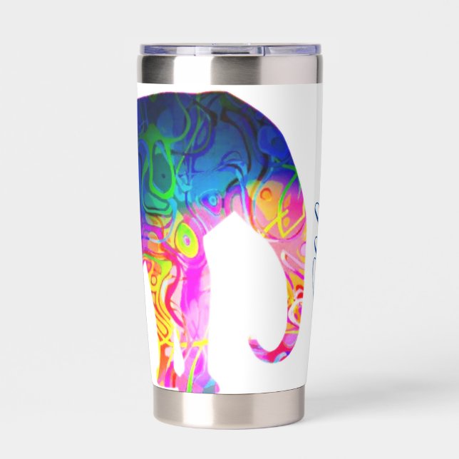 Botella Aislada Elefante personalizado genial (Frente)