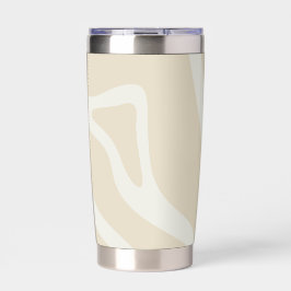 Botella Aislada Elegant Beige Cream Simple Organic Pattern