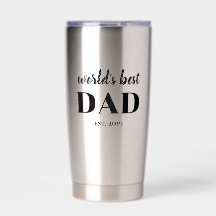 Elegantes Mundos Mejor Papá Est Año Personalizado
