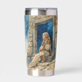 Botella Aislada Elf Ancient Ireland With Sky, Tumbler Water Bottle