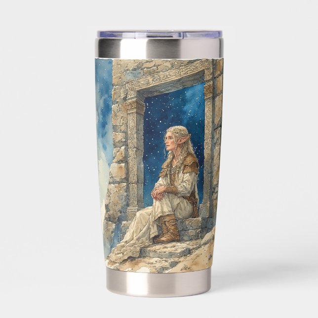 Botella Aislada Elf Ancient Ireland With Sky, Tumbler Water Bottle (Frente)