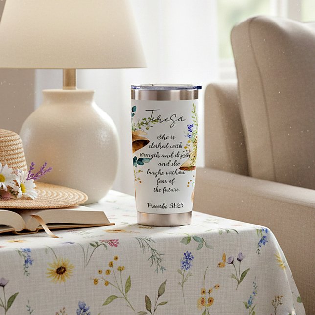 Botella Aislada Ella está vestida con fuerza personalizada (Subido por el creador)