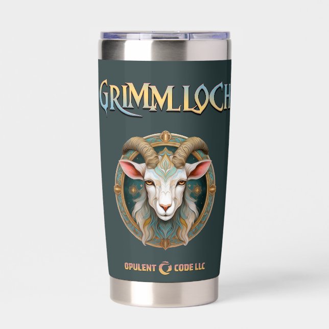 Botella Aislada Emblema de Cabra de Grimmloch Juego de Rol de Fant (Frente)