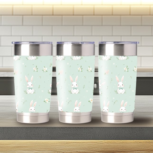 Botella Aislada Encantador patrón de Pascua Tumbler Termal de 20oz (Subido por el creador)