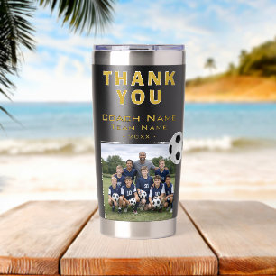 Botella Aislada Entrenador de Fútbol Foto de Equipo