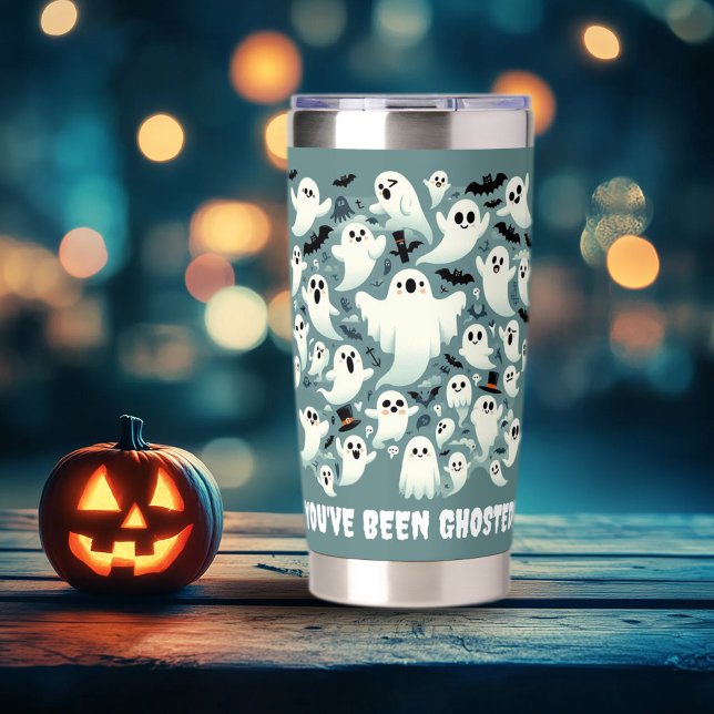 Botella Aislada Es gracioso que te hayan engañado con fantasmas en (Funny You've Been Ghosted Haunting of Ghosts Tall Thermal Tumbler Cover Photo)