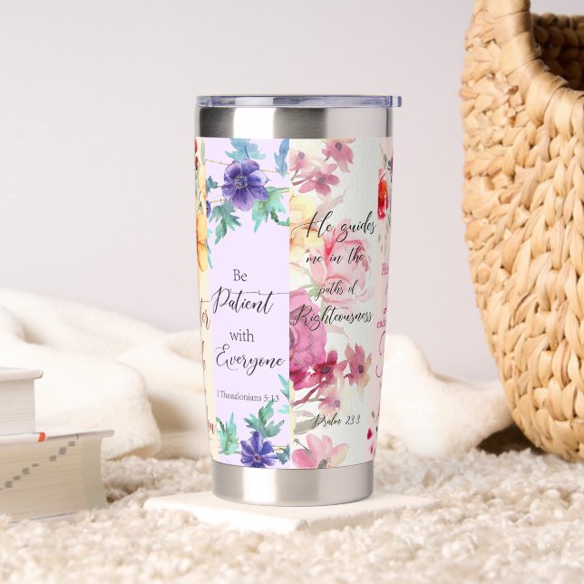Botella Aislada Escritura floral personalizada de cinco paneles (Sala de estar)