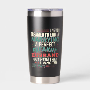 Botella Aislada Esposa sarcástica personalizada Marido perfecto ma