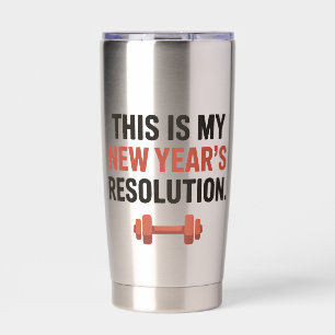 Botella Aislada Esta es mi resolución de año nuevo Gimnasio motiva