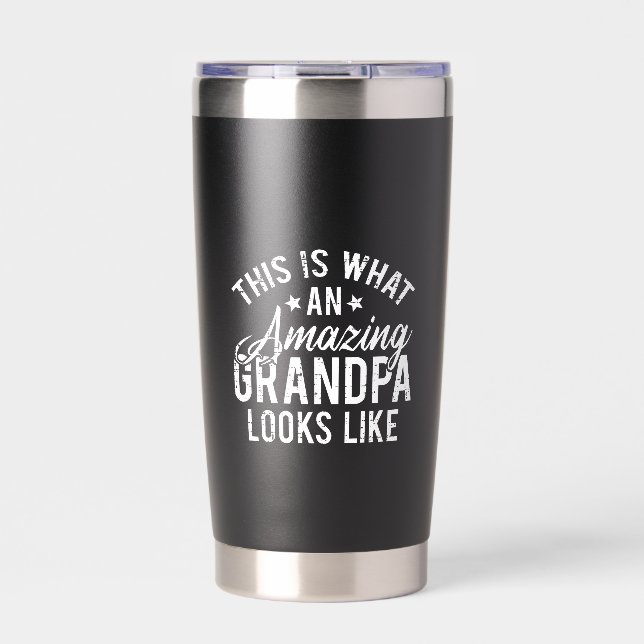 Botella Aislada Este es el aspecto de un abuelo increíble regalo (Frente)