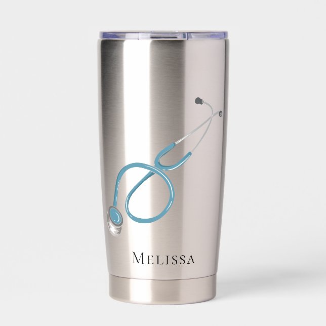 Botella Aislada Estetoscopio de Asistente Médico Personalizado (Frente)