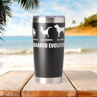 Botella Aislada Evolución de Labrador Diseño para dueño de Labrado