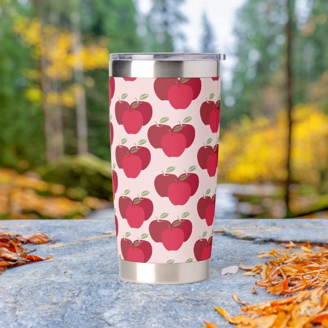 Botella Aislada Eye Catching Apple Pattern Insulated Drink Tumbler (Exterior)