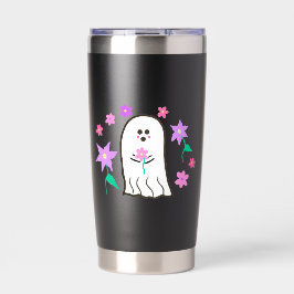 Botella Aislada Fantasma en un jardín de flores