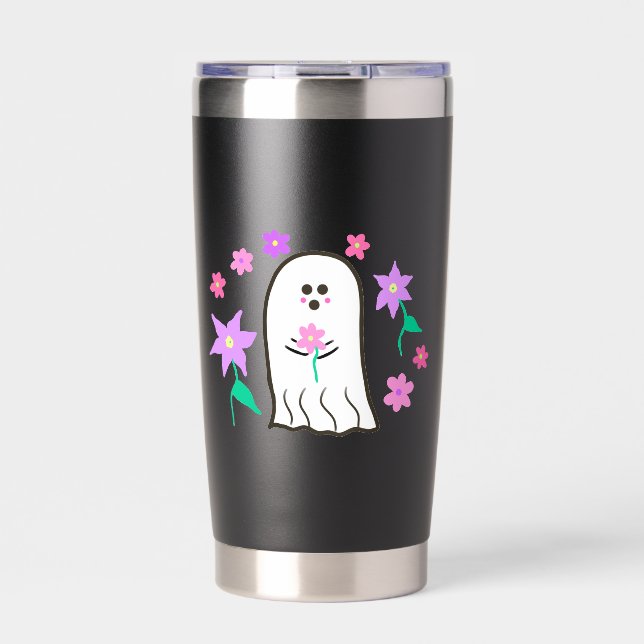 Botella Aislada Fantasma en un jardín de flores (Frente)