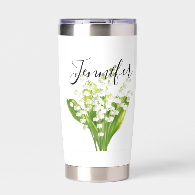 Botella Aislada Flor de mes de nacimiento - Mayo personalizado (Frente)