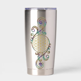 Botella Aislada Flor De Vida - Ornamentos Espirales 1