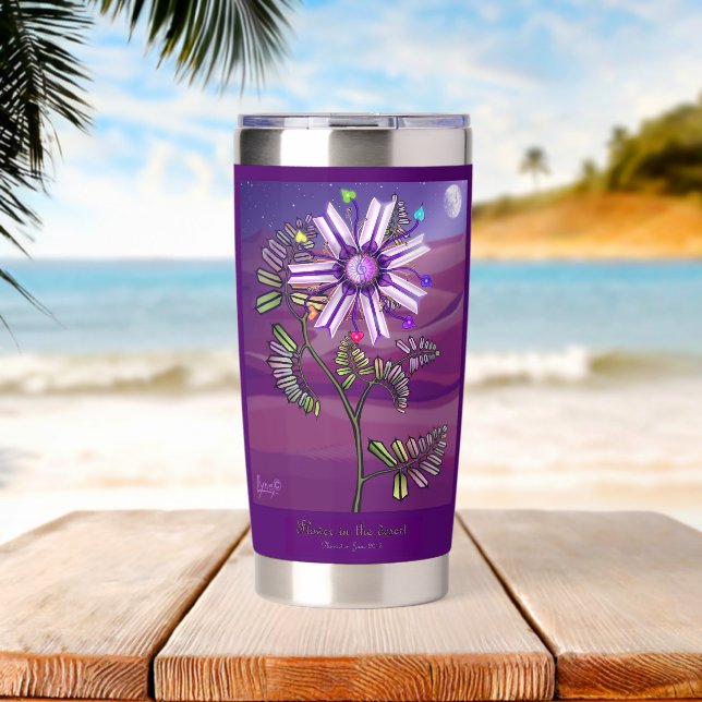 Botella Aislada Flor en el desierto (Playa (girada))