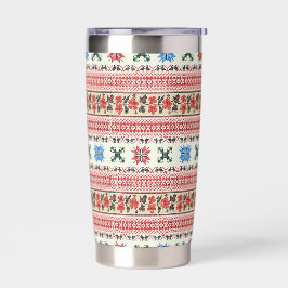 Botella Aislada Floral Tatreez Folk