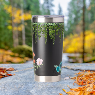 Botella Aislada Flores en flor v1