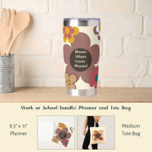 Flores retro "florecen donde te plantan"