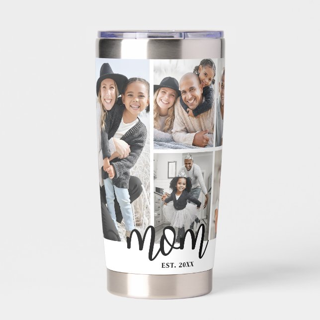 Botella Aislada Foto Personalizada de Mamá Madre (Frente)