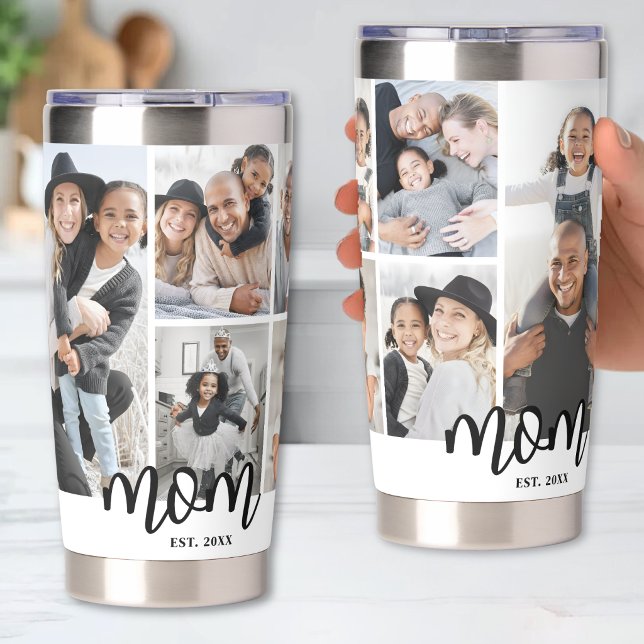 Botella Aislada Foto Personalizada de Mamá Madre (Personalized Mom Photo Mother Insulated Tumbler )