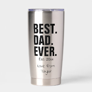 Botella Aislada Foto personalizada y texto al mejor papá de todos