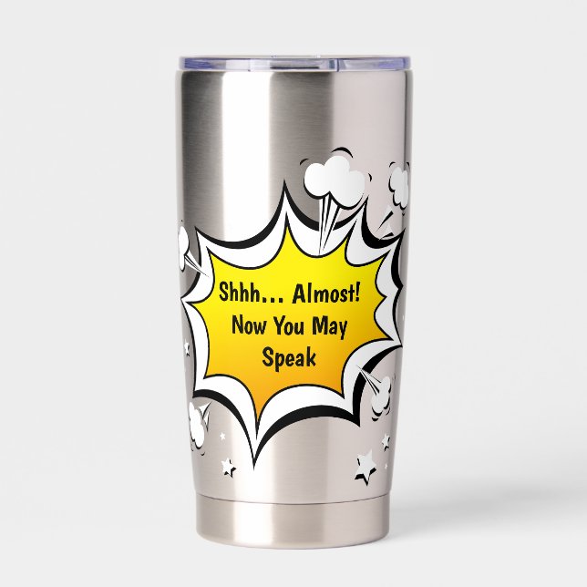 Botella Aislada Funny Coffee Quote Comic Style Mug (Frente)