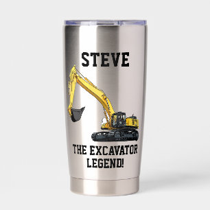 Botella Aislada Funny Excavator Legend Heavy Equipment Operator