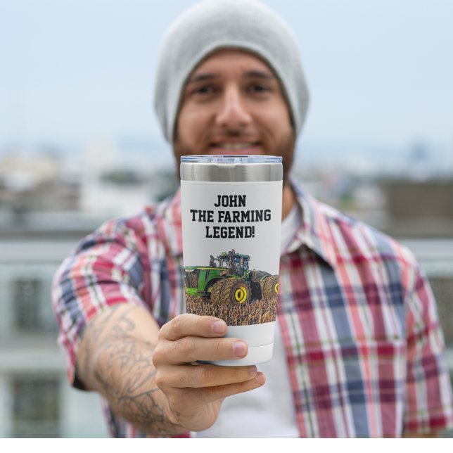 Botella Aislada Funny Farm Tractor Heavy Equipment Operator (The perfect gift for a famer, a personalized tractor farming legend coffee mug.)